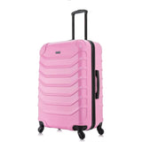 Lightweight Hardshell Spinner Luggage with Handle and Trolley, 28-Inch Pink Travel Suitcase