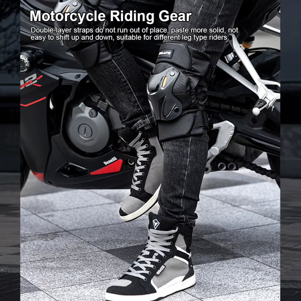 Motocross Knee Pads Anti-Fall Racing Knee Pads Comfortable Off-Road Knee Protector Motorcycle Elbow Protector for Cycling Racing