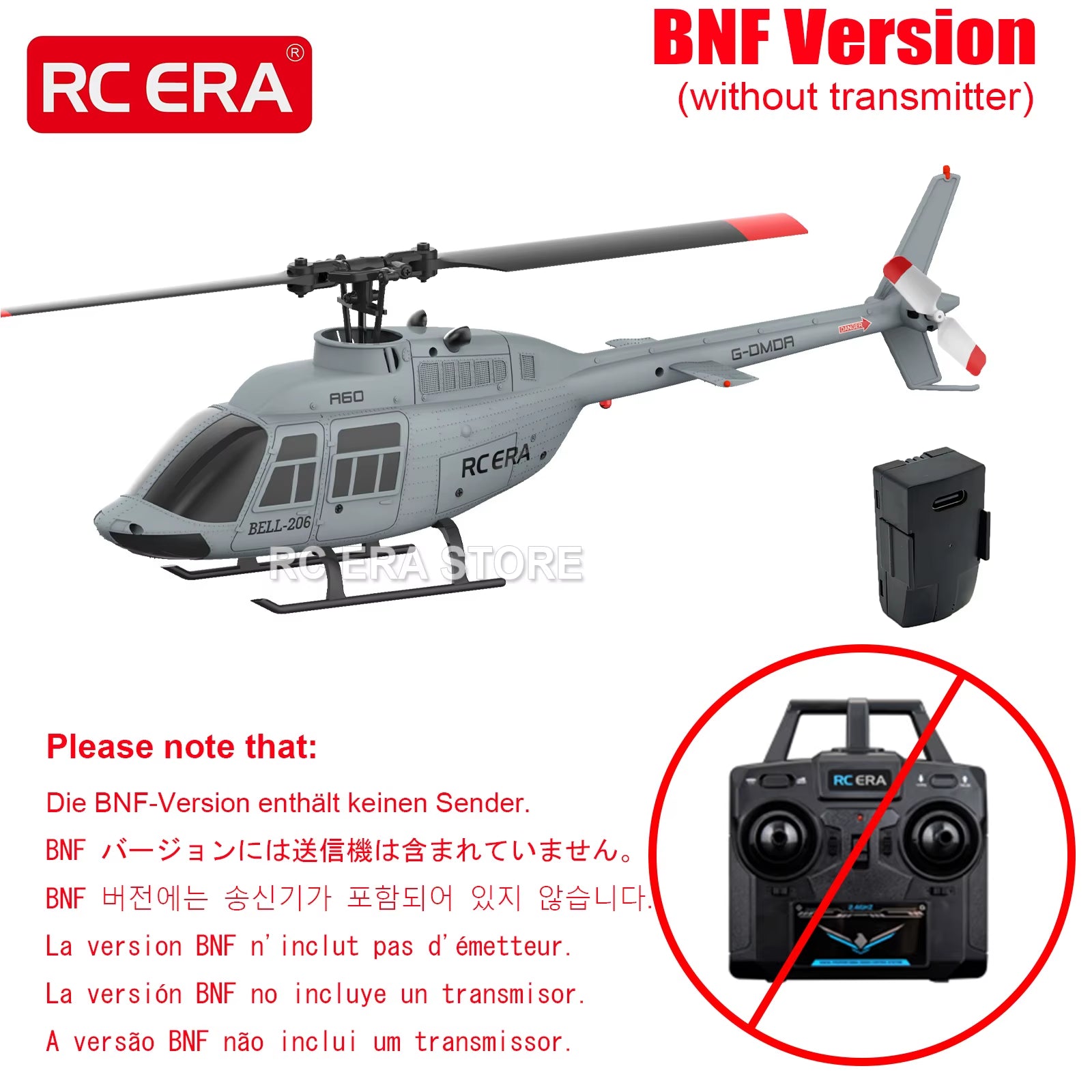A60 Mini Bell206 RC Helicopter 2.4G 6-Aixs Gyroscope 4CH Altitude Hold Remote Control Plane Toys for Adult Gift
