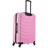 Lightweight Hardshell Spinner Luggage with Handle and Trolley, 28-Inch Pink Travel Suitcase