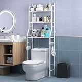 Storage Rack above 3-Layer Toilet, Space Saving Metal Bathroom Rack, Independent Toilet Storage Rack Above, with 4 Bathroom Hook