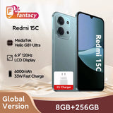 Redmi 15C Global Version 50MP Main Camera Mediatek Helio G81-Ultra 120Hz 6.9" Display 33W Charging 6000Mah Battery