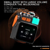 Mini Speaker Smart Wireless Audio Equipment with Touchscreen & HD Sound & LED Lights Bluetooth5.4 for Home Outdoor Party Camping