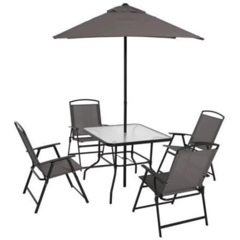 NEW Albany Lane 6-Piece Folding Dining Set, Multiple Colors (Grey)