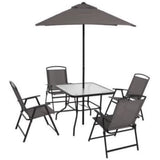 NEW Albany Lane 6-Piece Folding Dining Set, Multiple Colors (Grey)