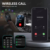 2025 New Military Smart Watch Men Outdoor Sports Fitness Tracker Health Monitoring 2.01Inch Bluetooth Calls Smartwatch