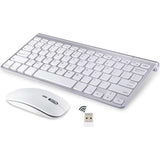 2.4Ghz Ultra-Thin Wireless Keyboard and Mouse Combo with USB Receiver Mouse Keyboard Set for Apple PC Windowsxp/7/8/10