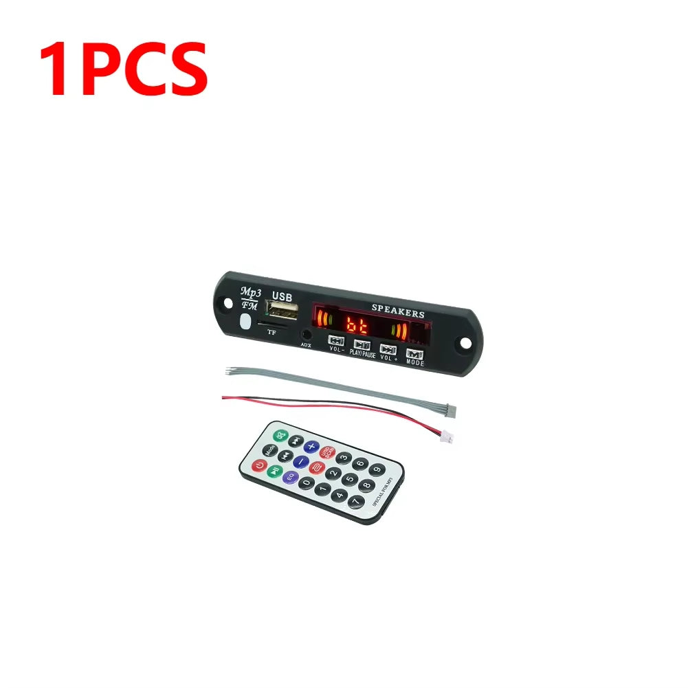 1-5PCS 5/12V MP3 Player Decoder Board USB TF FM Radio Bluetooth-Compatible 5.0 Wireless Music Player Module with Remote Control