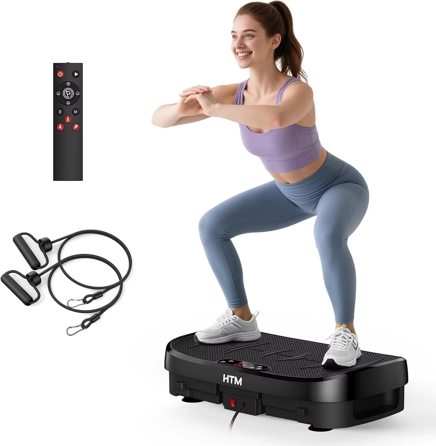 Vibration Plate Fitness Multi-Function Vibration Trainer 330Lbs 120 Levels Whole Body Workout for Home Gym Muscle Relax Exercise