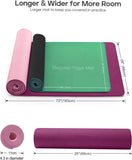 Eco-Friendly Non-Slip Yoga Mat with Body Alignment, TPE Material, 72X26 Inch, 1/4 Inch Thick