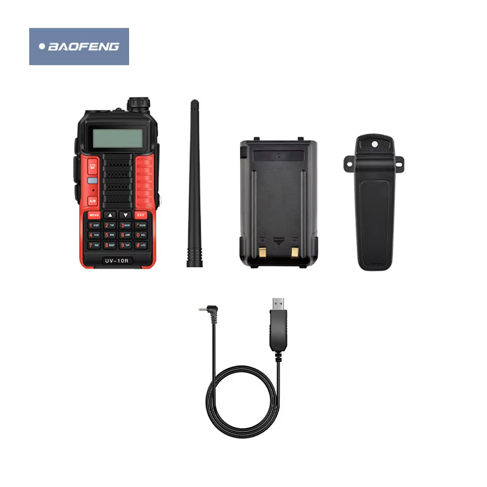 1PC  Uv 10R Professionele Walkie Talkies High Power Dual Band 2 Way Cb Ham Radio Hf Transceiver Vhf Uhf Bf UV-10R Nie