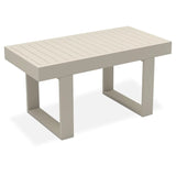 Outdoor Sofa Patio Furniture Set, Modern Wood Couch with Cushions and Coffee Table, 74 Inch (Grey)