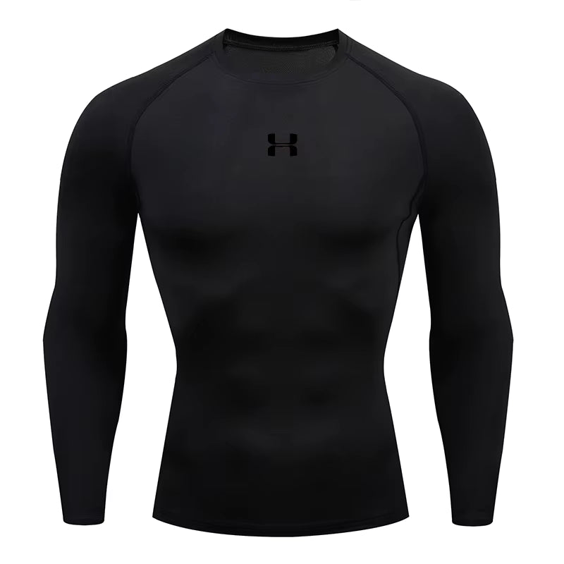 Men Running Compression T-Shirt Long Sleeves Sport Tees Gym Fitness Sweatshirt Male Jogging Tracksuit Homme Athletic Shirt Tops