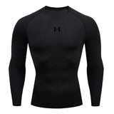 Men Running Compression T-Shirt Long Sleeves Sport Tees Gym Fitness Sweatshirt Male Jogging Tracksuit Homme Athletic Shirt Tops
