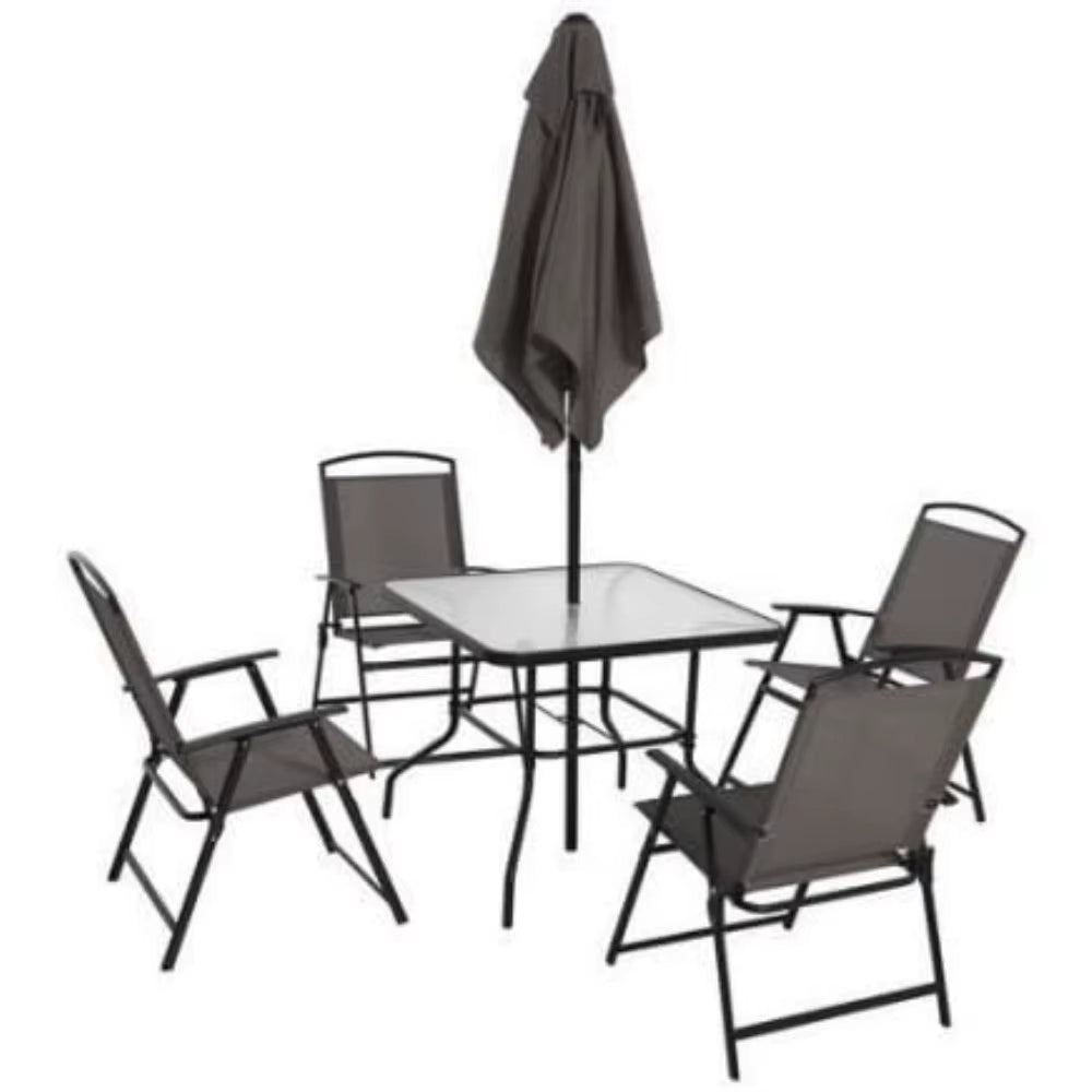 NEW Albany Lane 6-Piece Folding Dining Set, Multiple Colors (Grey)