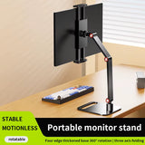 Universal Desk Monitor Holder Portable Metal Stand 17 Inch Expandable Display Base Vesa Mount External Vertical Screen Expansion