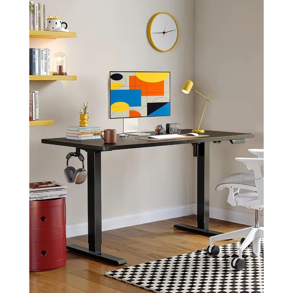Ergear Adjustable Height Electric Desk, 55" x 28" Ergonomic Sit-Stand Home Office Computer Desk with 4 Memory Presets