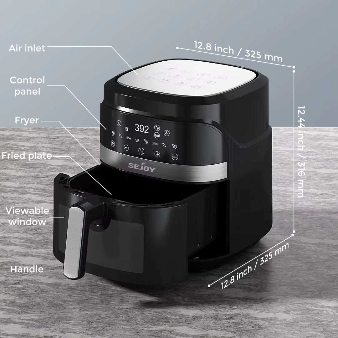Air Fryer 8-In-1,6 Quart Electric Hot Fryer Oven Oilless Cooker,Roast, Bake, plus Bake,Dehydrate, and Keep Food Warm