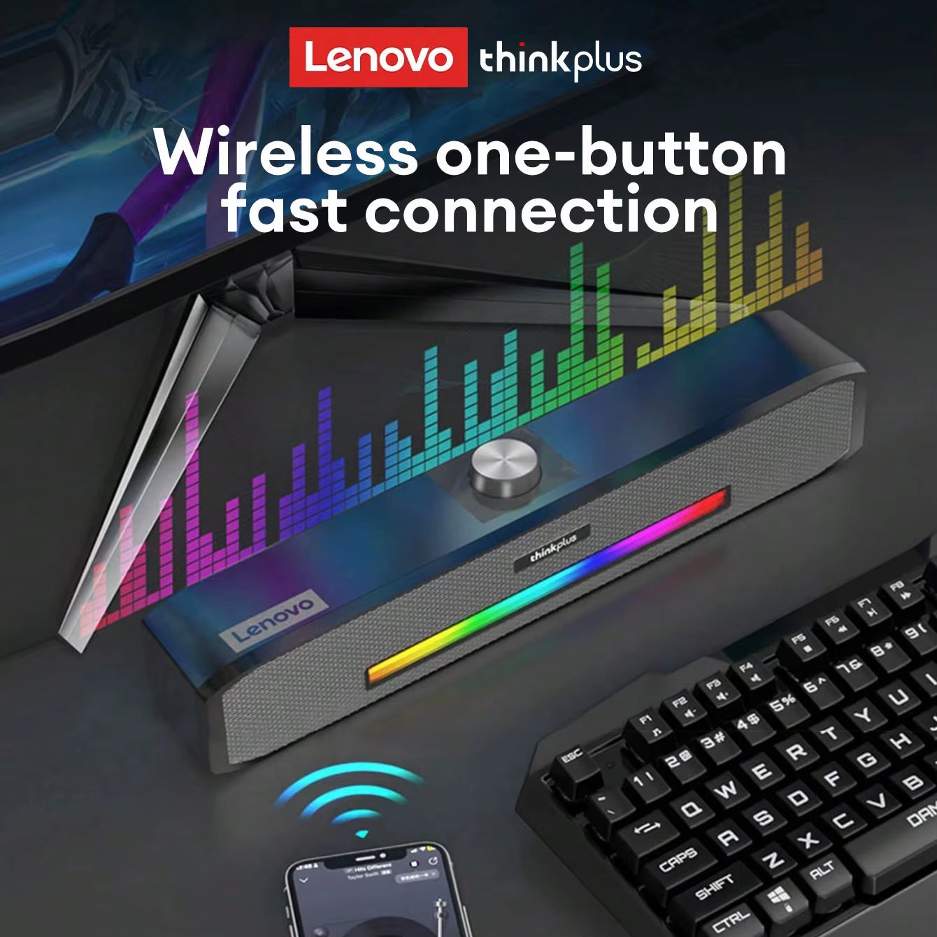 Choice  TS33 for Desk Computer Subwoofer AUX Bluetooth 5.0 Speaker 360 Home Movie Surround Sound Bar Audio Speaker