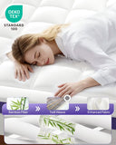 Queen Size Dual Layer Memory Foam Mattress Topper with Cooling Gel and Pillow Top, 7-Zone Support for Comfortable Sleep