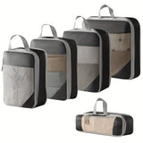 3/5 Pcs Compression Packing Cubes Zipper Luggage Organizer Travel Essentials Carry-On Suitcase Storage | 24-Hour Shipping