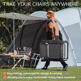 Zero Gravity Set of 2 Portable Recliner Camping Patio Outdoor Garden Lounge Chair with Cup Holder Trays Adjustable Pillow