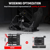 Racing Simulator Cockpit with Seat for Logitech, Thrustmaster, and Fanatec Steering Wheels: Compatible with G25, G27, G923, And