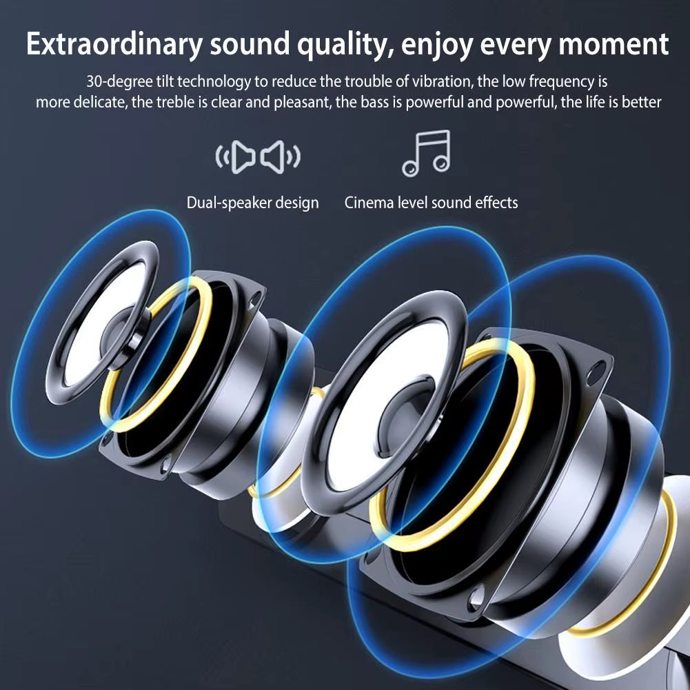 PC Sound Bar Bluetooth USB Wired Speakers Bar Stereo Speaker for Projector PC Laptop Phone Computer 3.5Mm Aux Speaker