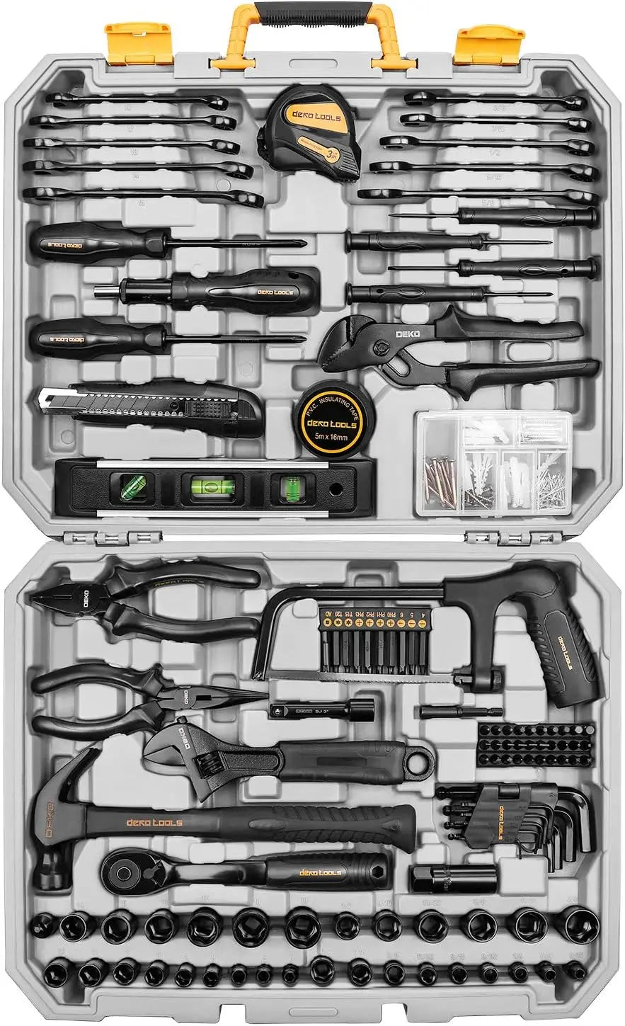 218-Piece Professional Hand Tool Kit for Home and Auto Repair