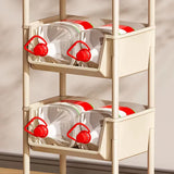 5-Layers with Wheels Storage Shelves，Bathroom Organizers and Storage，Storage Cabinet，Rolling Cart，Use for Home and Kitchen