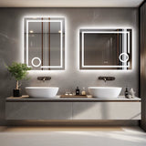 LED Mirror Bathroom Wall Mounted Magnifying Mirror for Washroom Toilet Shower Vanity Makeup Shaving Mirrors