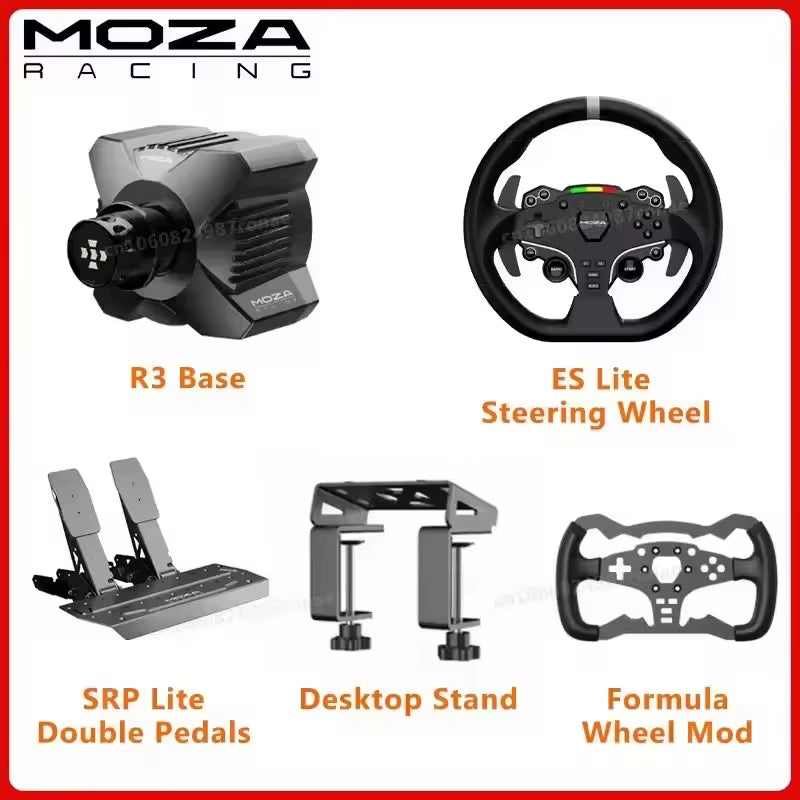 R3 Racing Wheel and Pedals for PC 3.9 Nm of Torque Continuously Output Fully Compatible with Mainstream Games