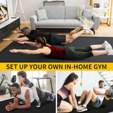 CAMBIVO Large Exercise Mat for Home Workout 8'X6'/7'X5'/6'X4' 7 Mm Extra Thick Exercise Mat for Home Gym Shoe-Friendly Non-Slip