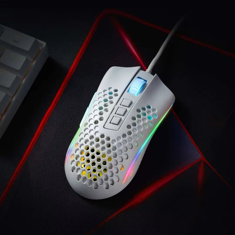 M808 Storm Lightweight RGB LED USB Gaming Mouse 12,400 DPI Optical Sensor 7 Programmable Buttons Precise Regist