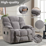 Oversized Power Lift Recliner Chair for Elderly, Electric Recliner Chair with Massage and Heating with USB Port