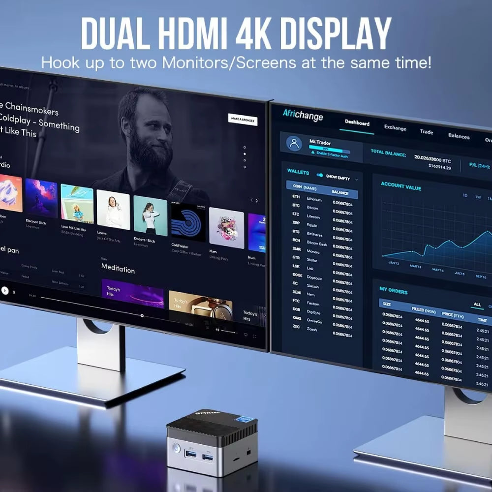 Gmktec KB5 Mini PC Intel Celeron N5105 Windows 11 Pro 4K Mini PC DDR4 8GB RAM 128GB ROM Wifi5 BT4.2 Desktop Computer Work