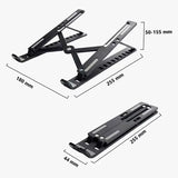 Aluminum Alloy Laptop Stand Adjustable Foldable Portable for Notebook Computer Bracket Lifting Cooling Holder Non-Slip