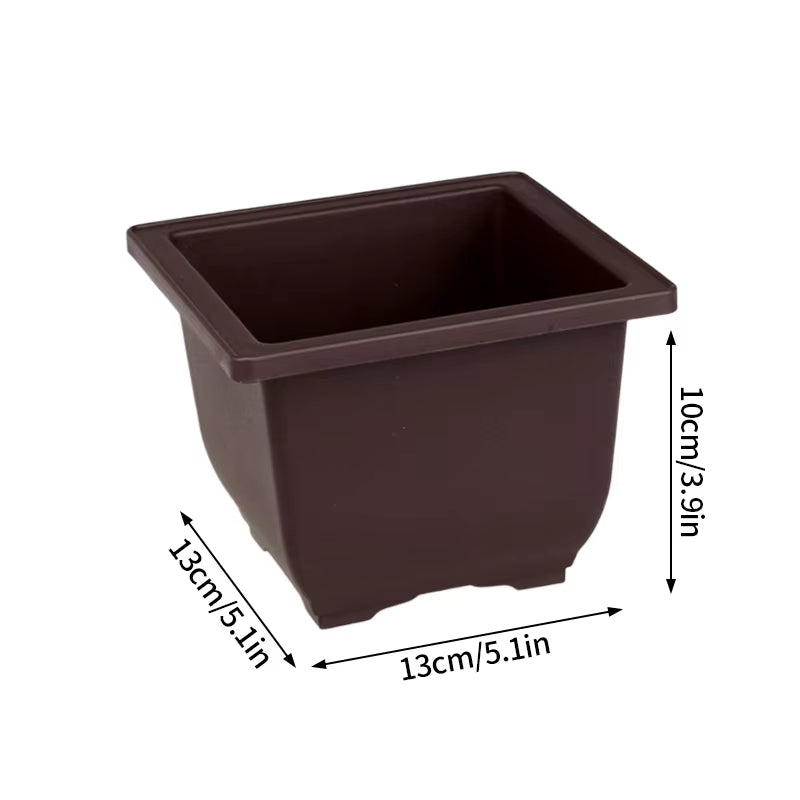 Rectangular Bonsai Training Pots Plastic Flowerpot with Drainage Tray Succulent Plants Pot Bonsai Plants Growing Pots Home Decor