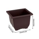 Rectangular Bonsai Training Pots Plastic Flowerpot with Drainage Tray Succulent Plants Pot Bonsai Plants Growing Pots Home Decor