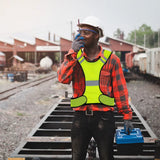 High Visibility Running Vest Breathable Night Work Safety Vest Lightweight Adjustable for Men Women Outdoor Night Riding