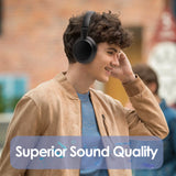 JH-820 Wireless Bluetooth Headphones, 60H Playtime,3 EQ Sound Modes,Newest Foldable Lightweight BT 5.4 for Travel Study