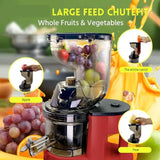 Cold Press Juicer Machine with Slow Masticating Technology High Yield Pulp Separation Multi-Functional for Home and Commercial