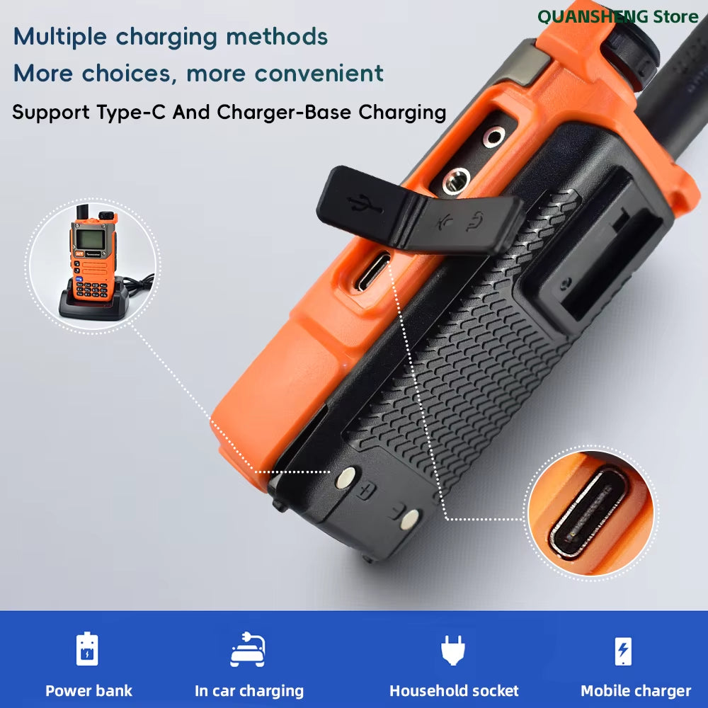 Walkie Talkie Long Range Am Fm Communication Two Way Radio Receiver UV K5 Ham Amateur Wireless Set Transceiver K58