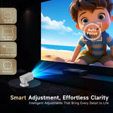 HY310 Auto Focus Projector 1080P Native 4K 330ANSI Android 11 Wifi6 BT5.4 Mini Outdoor Movie Projector with Air Mouse