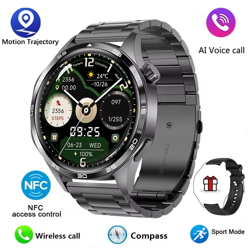Watch GT5 PRO Smartwatch GPS Motion Trajectory HD Screen Bluetooth Call NFC Men Smart Watch Outdoor Sports Watches Men 2024 New